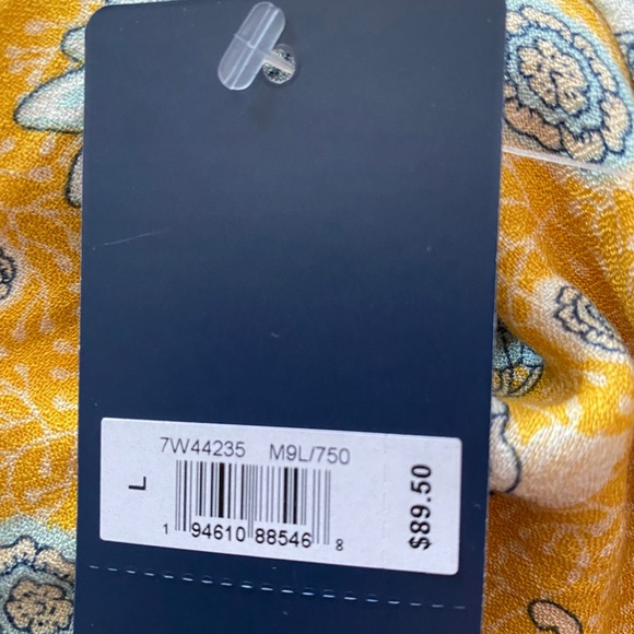 Lucky Brand Floral Yellow Top - Large NWT - Picture 4 of 5